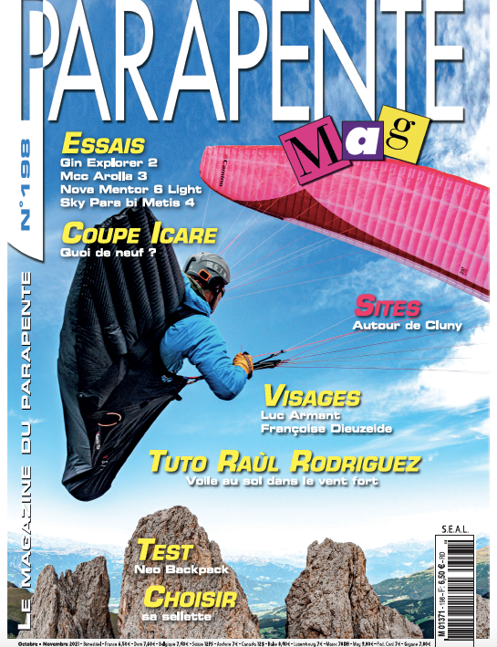 leGPSBip+ en couverture de Parapente Mag