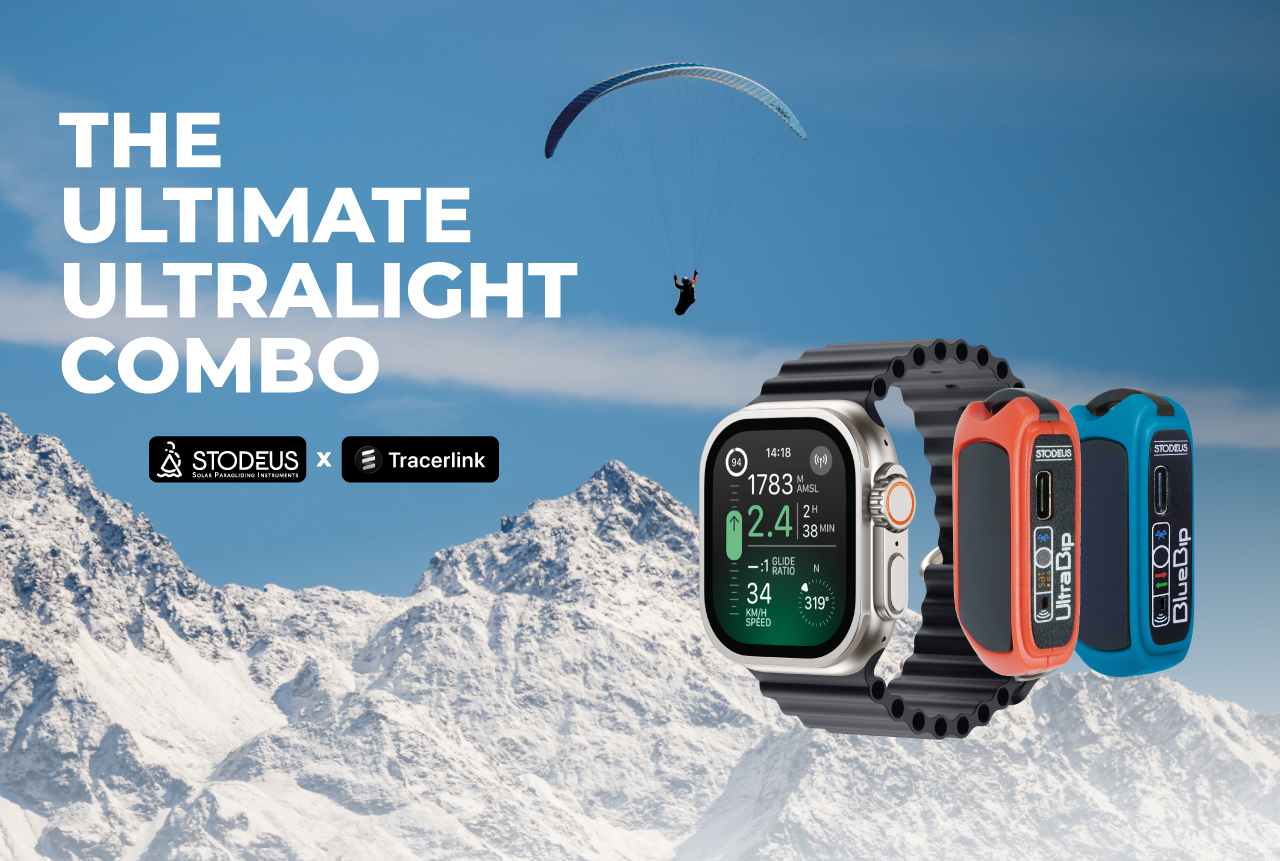 ultrabip and bluebip connect via bluetooth to app tracerlink on apple watch ultra
